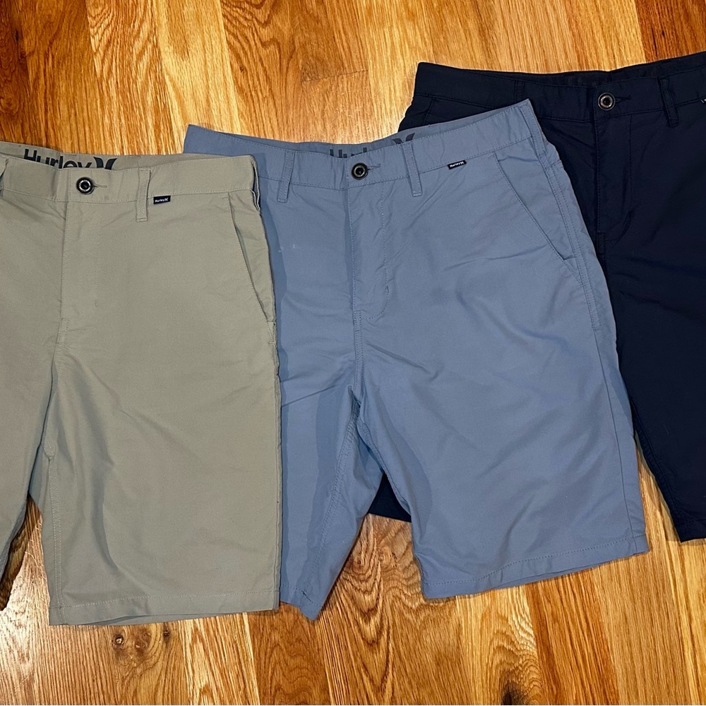Hurley Men's Casual Shorts - Grey, Black, tan